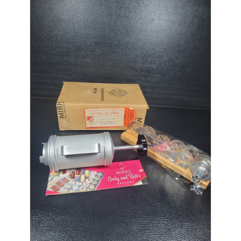 Vintage 1950's Mirro Cooky Spritz Cookie Pastry Press 2420 Aluminum Decorator